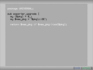 Crafting Custom Interfaces with Sub::Exporter