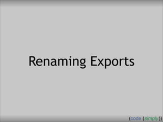 Crafting Custom Interfaces with Sub::Exporter