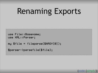 Crafting Custom Interfaces with Sub::Exporter