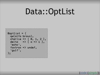 Crafting Custom Interfaces with Sub::Exporter