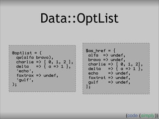 Crafting Custom Interfaces with Sub::Exporter