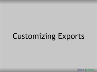 Crafting Custom Interfaces with Sub::Exporter