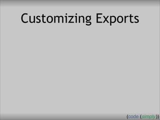 Crafting Custom Interfaces with Sub::Exporter