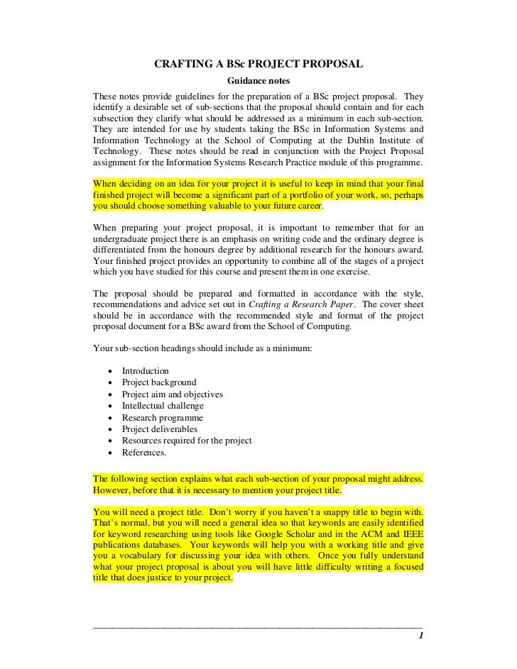 Bsc dissertation proposals computing business