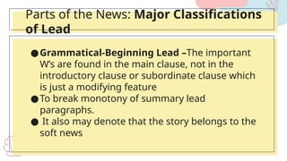 Crafting a Good lead campus journalism educ | PPTX