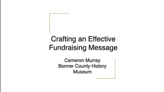Crafting an Effective Fundraising Message