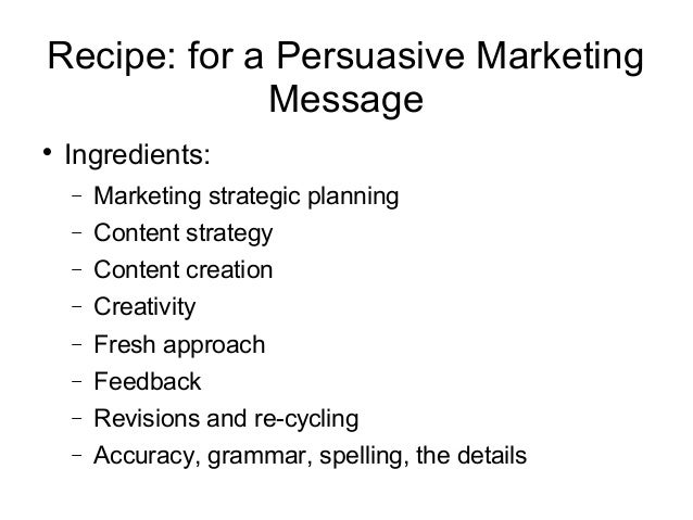 what is a marketing message