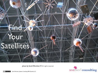 Find
  Your
Satellites

                        photo by Sarah Worsham ©         All rights reserved


   Sarah Worsham, Sazbean Consulting DBA Dynalink, LLC
 