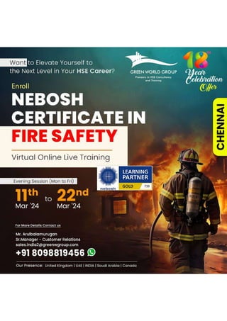 Crafting a structured study Plan -  Nebosh  in Fire Safety in Chennai.pdf