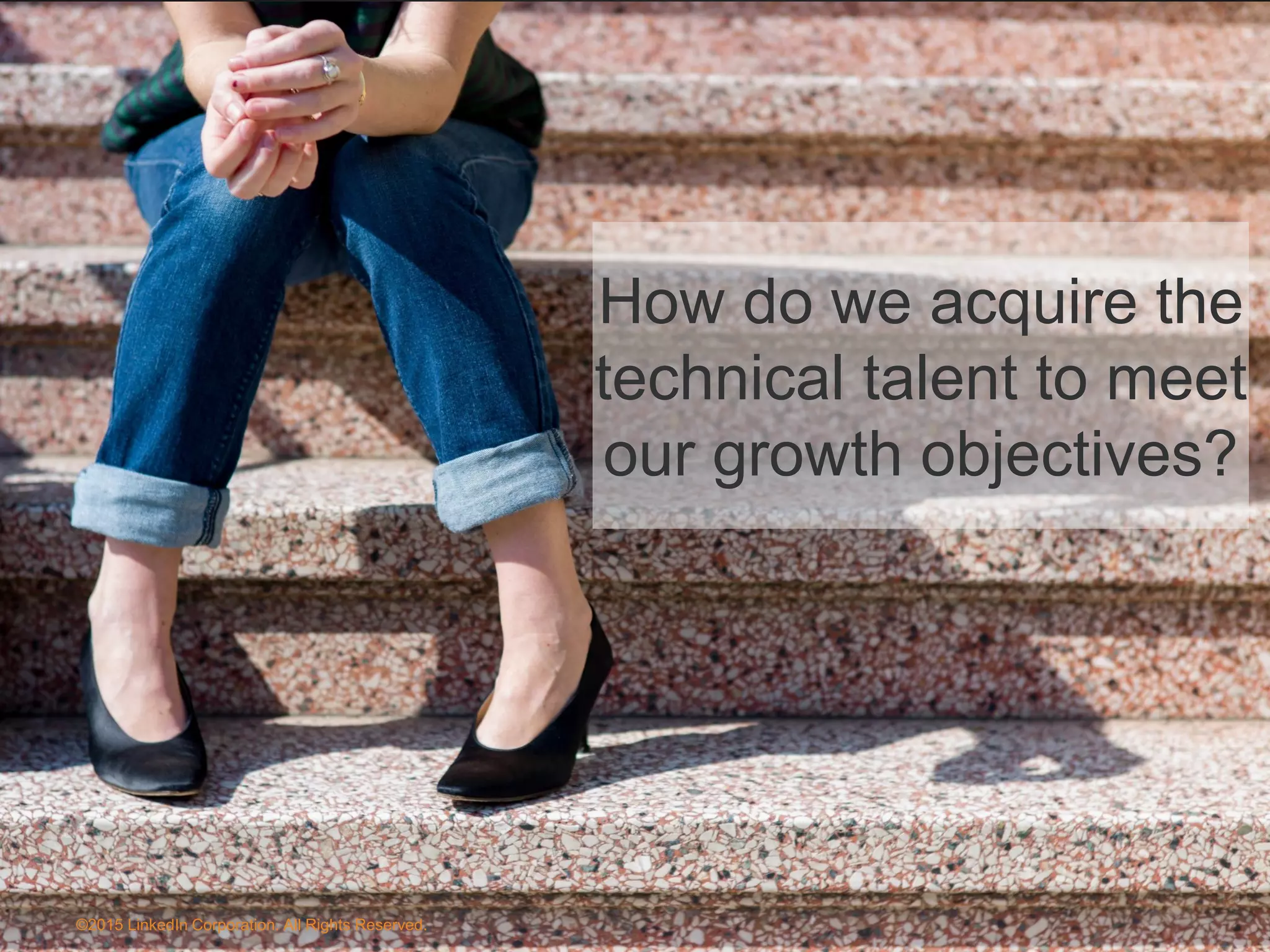 How do we acquire the
technical talent to meet
our growth objectives?
©2015 LinkedIn Corporation. All Rights Reserved.
 