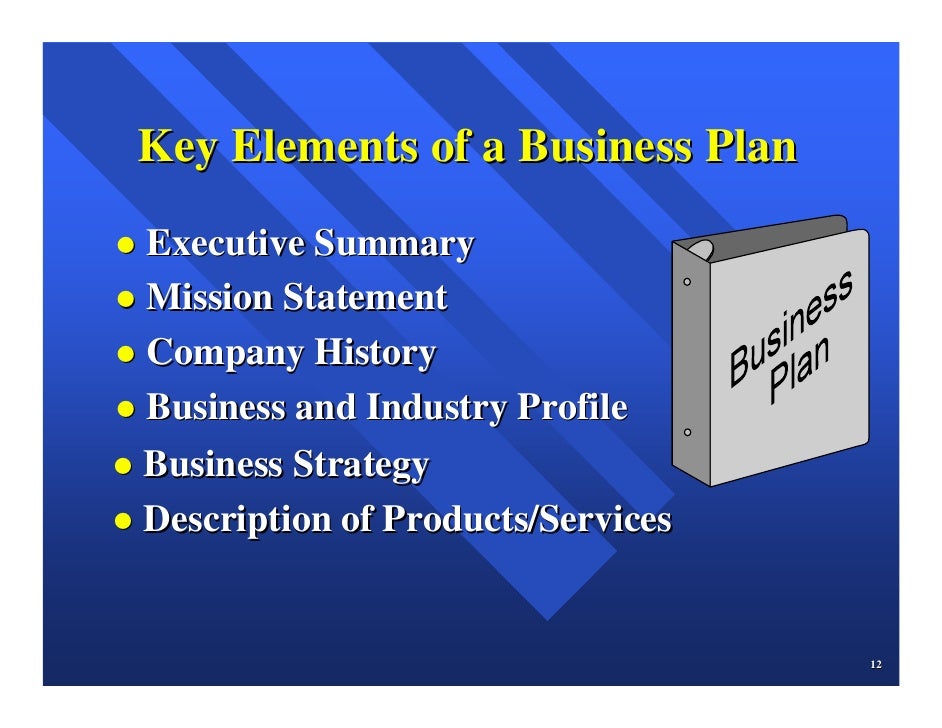 Components of a business plan image