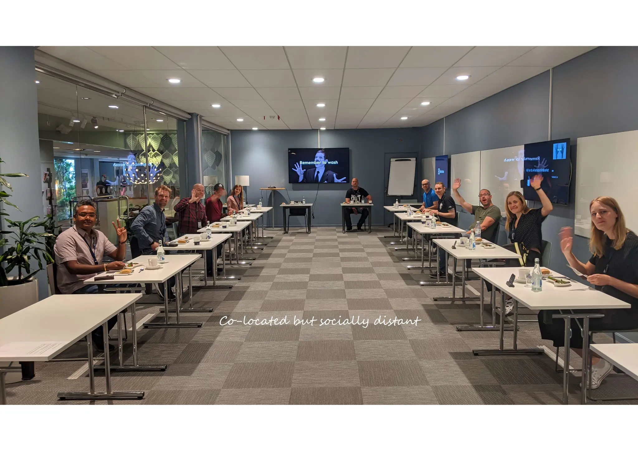 Co-located but socially distant