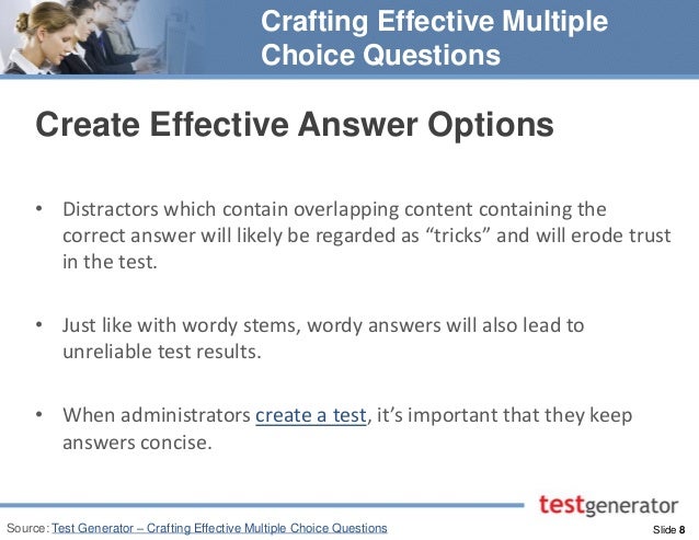 make multiple choice test