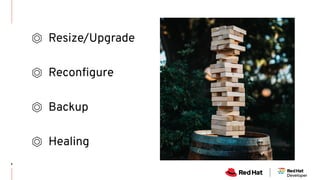 ⏣ Resize/Upgrade
⏣ Reconﬁgure
⏣ Backup
⏣ Healing
 