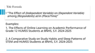 Humss Independent Variable Example Crafting_Research_Title_Lesson (For SMAW).pptx