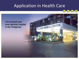Application in Health Care 
