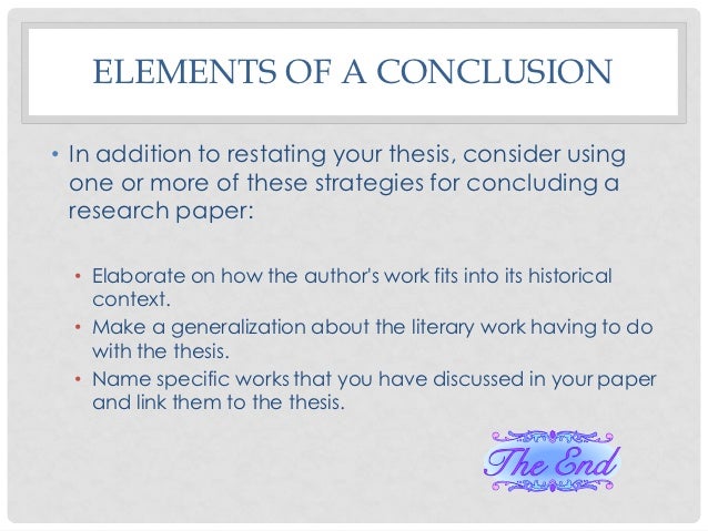 Help restating thesis