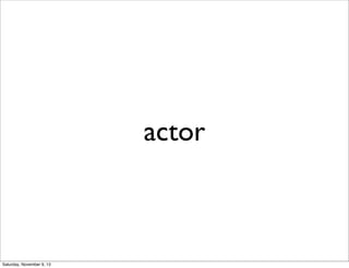 actor
Saturday, November 9, 13