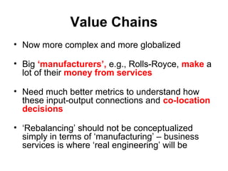 2012 value chain
1970s value chain
Product concept,
Design, R&D
Manufacturing
stages
Sales, marketing
and after sales
serv...