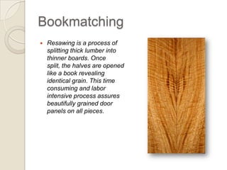 Joinery: Mortise & Tenons A signature element of Craftsman construction is tenons – boards whose ends have been cut for insertion into a mortise. A blind tenon is concealed within the mortise. A through tenon projects beyond the depth of the mortise. A keyed tenon projects beyond the mortise and is slotted with a wedge-shaped block. 