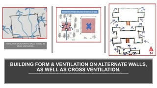 BUILDING FORM & VENTILATION ON ALTERNATE WALLS,
AS WELL AS CROSS VENTILATION.
VENTILATION ON ALTERNATE WALLS, AS WELL AS
CROSS VENTILATION.​
 