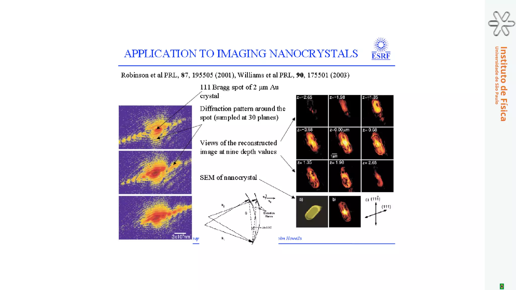 V - New advanced techniques. Fifth generation
light sources (X-ray free electron lasers).
 