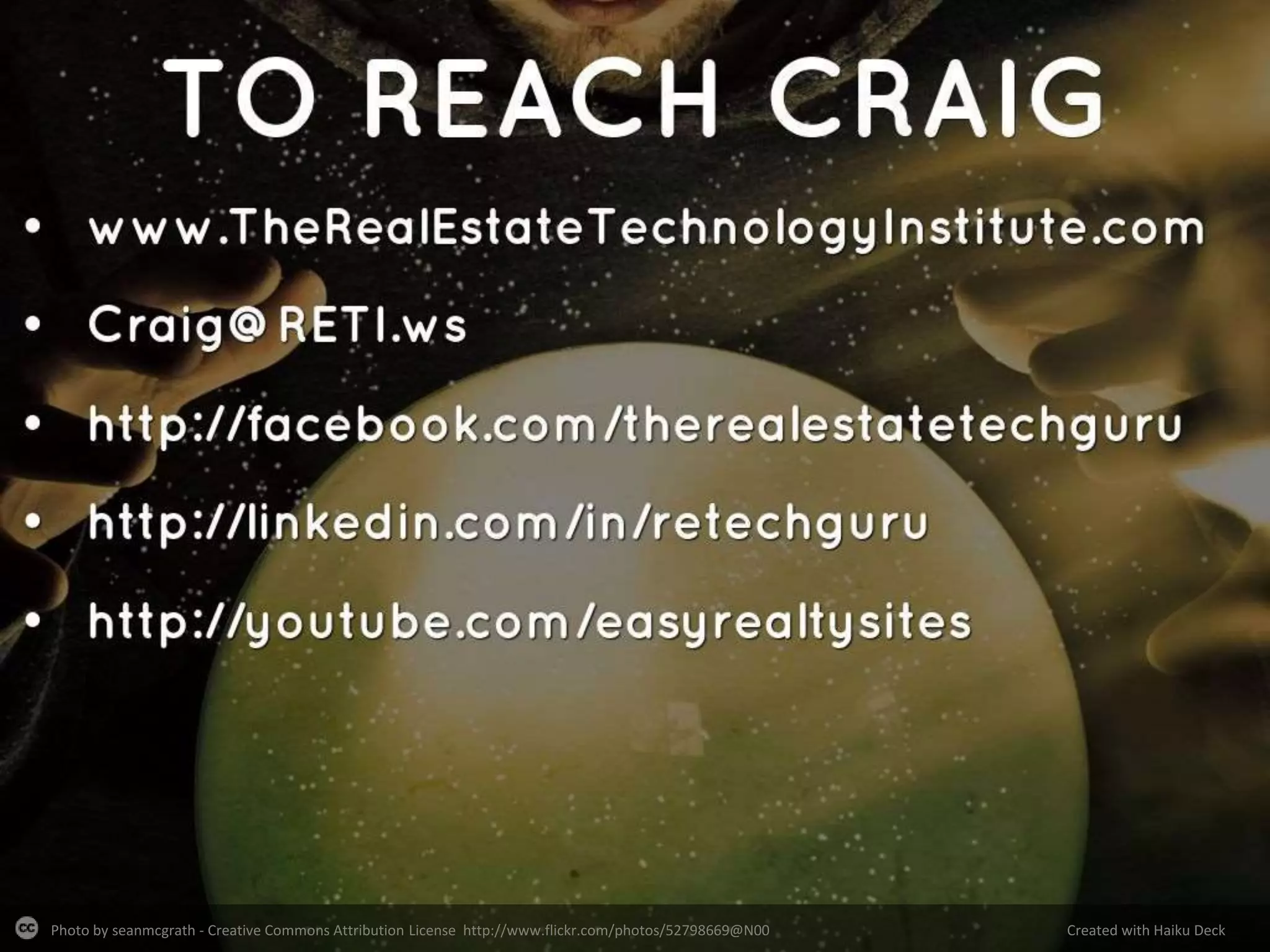 Photo by seanmcgrath - Creative Commons Attribution License http://www.flickr.com/photos/52798669@N00 Created with Haiku Deck
 