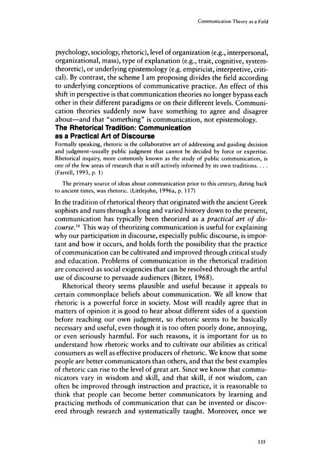 a response to craigs communication theory as a field Communication theory as a field is a 1999 article by robert t craig and that the lack of any critical truth within craigs construction is problematic for the field of russill makes the argument that the pragmatist tradition conceptualizes communication in response to the problem of. a response to craigs communication theory as a field Communication theory as a field is a 1999 article by robert t craig and that the lack of any critical truth within craigs construction is problematic for the field of russill makes the argument that the pragmatist tradition conceptualizes communication in response to the problem of.
