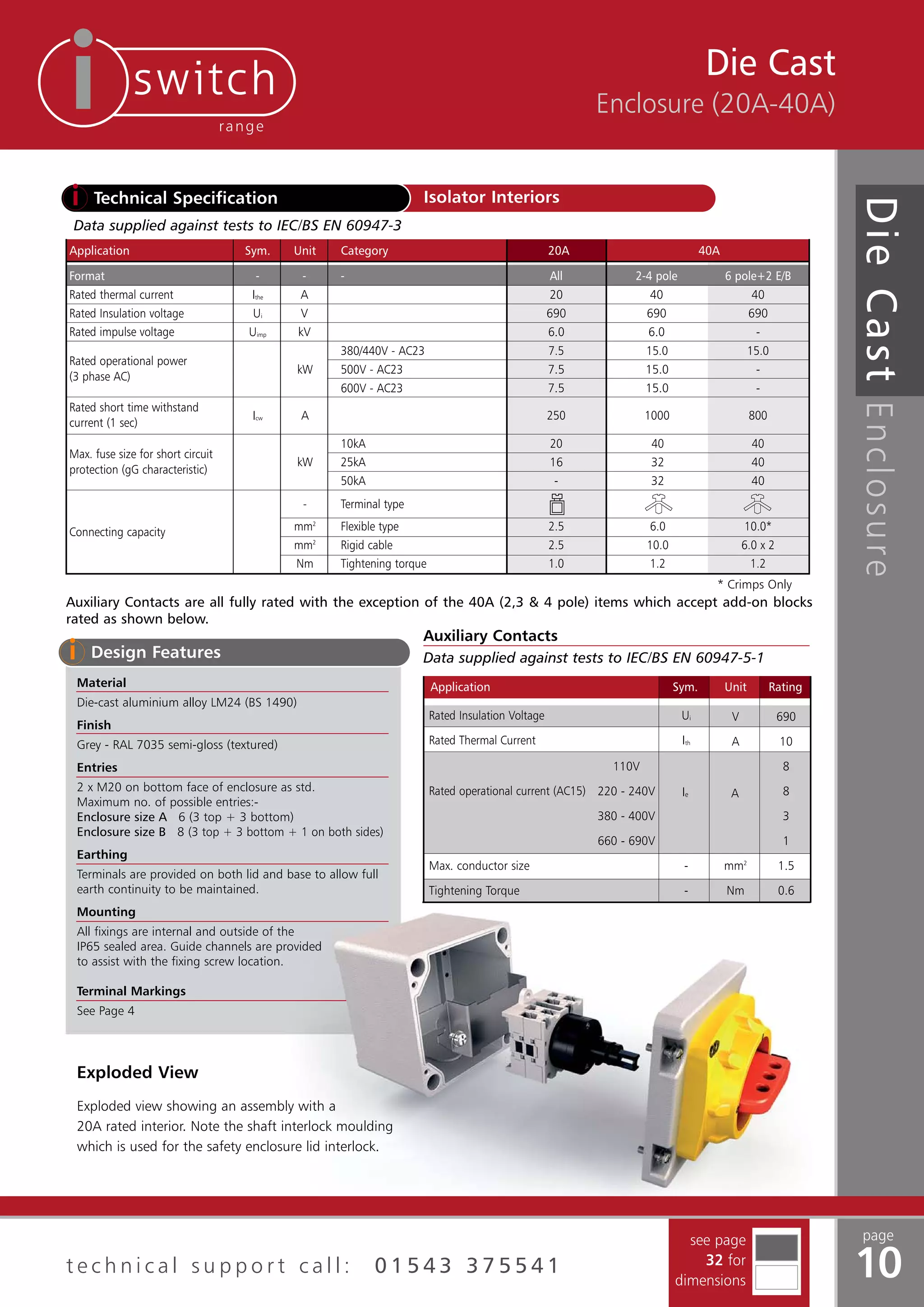 Craig And Derricott MTI CRAIG AND DERRICOTT 22/30 SCHLEGEL CONTACT BLOCKS RATED CURRENT - 16A 1 N/O, MOMENTARY | Kempston Controls - copertina