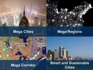 Mega Cities Mega Regions
Mega Corridor
Smart and Sustainable
Cities
 