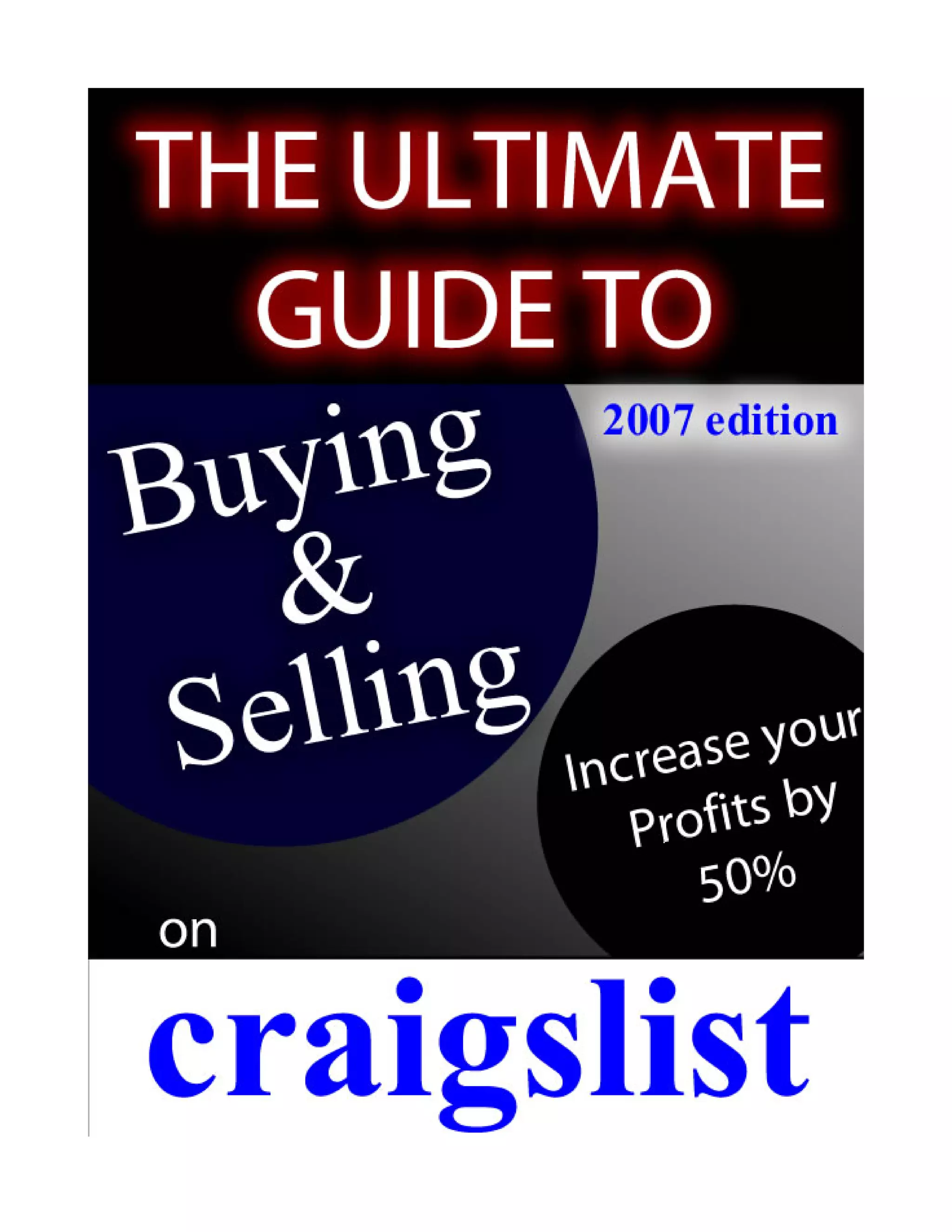 Craigslist Seattle - Buying and Selling Guide | PDF