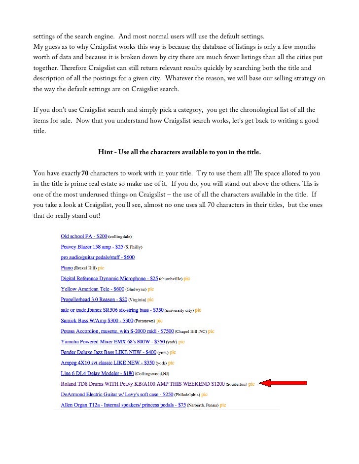 Craigslist Seattle Buying and Selling Guide Craigslist Seattle Buying and Selling Guide