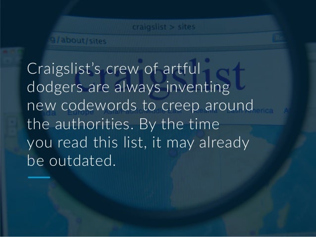 craigslist s crew of artful dodgers craigslist code words