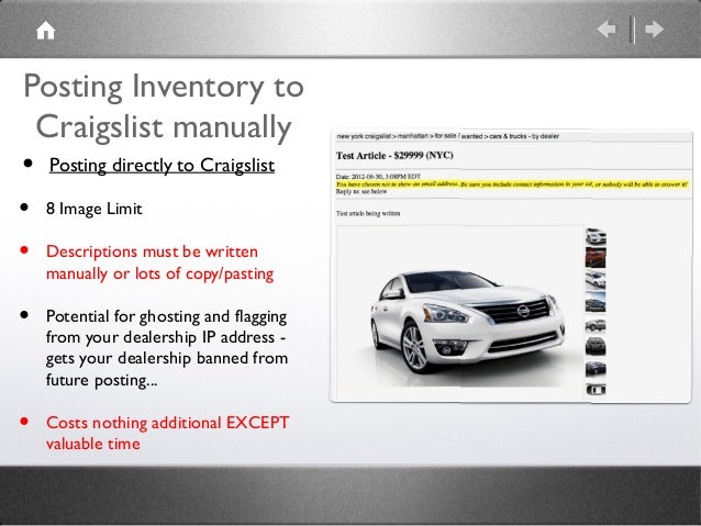 Updated June 2013 Craigslist Used Car Marketing Tips For Car Dealer