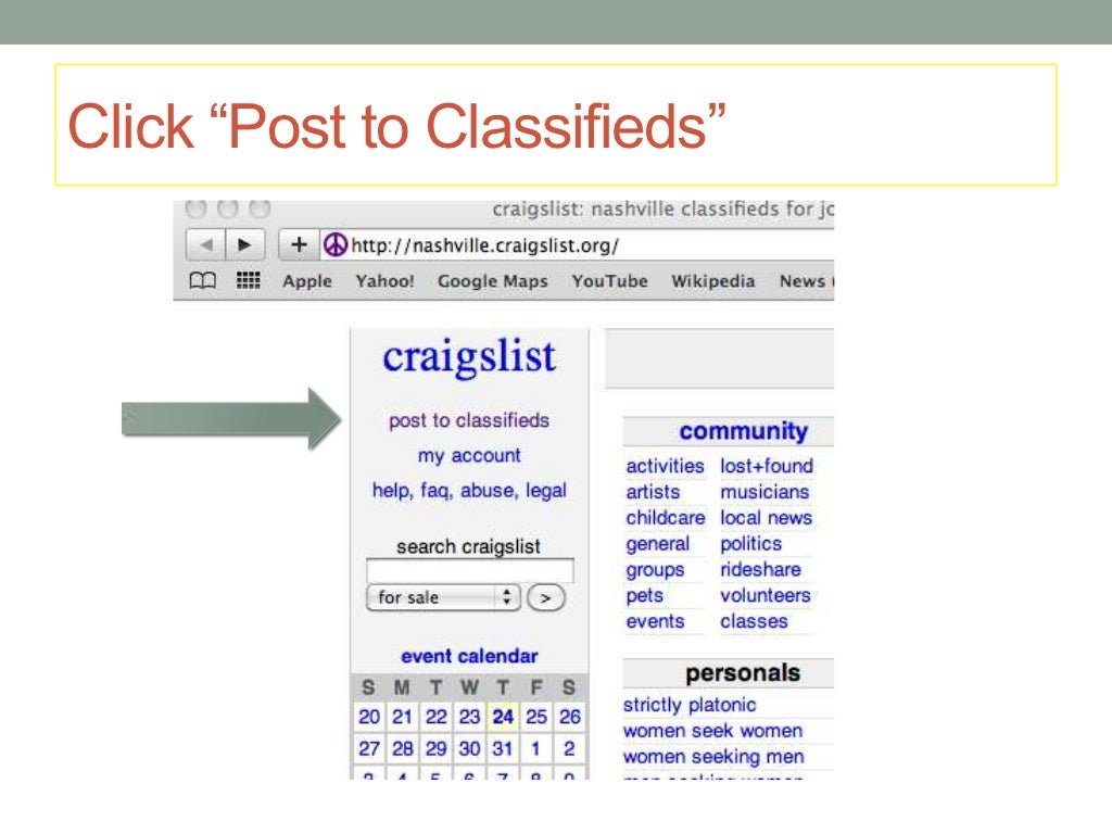 How to post for Craigslist