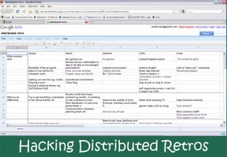 Hacking Distributed Retros
 