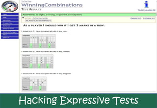 Hacking Expressive Tests
 