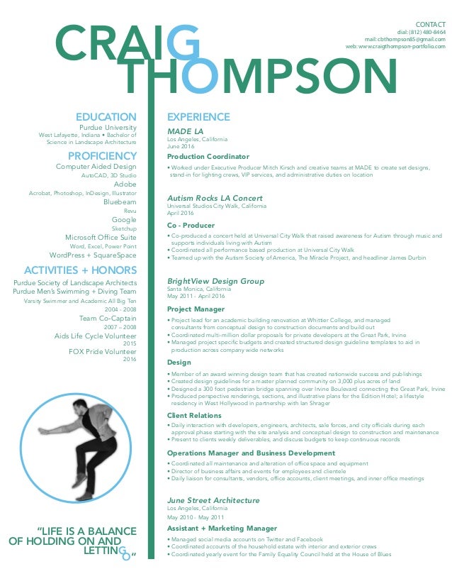Craig Thompson Resume 2016 Go Craig Thompson Resume 2016 Go