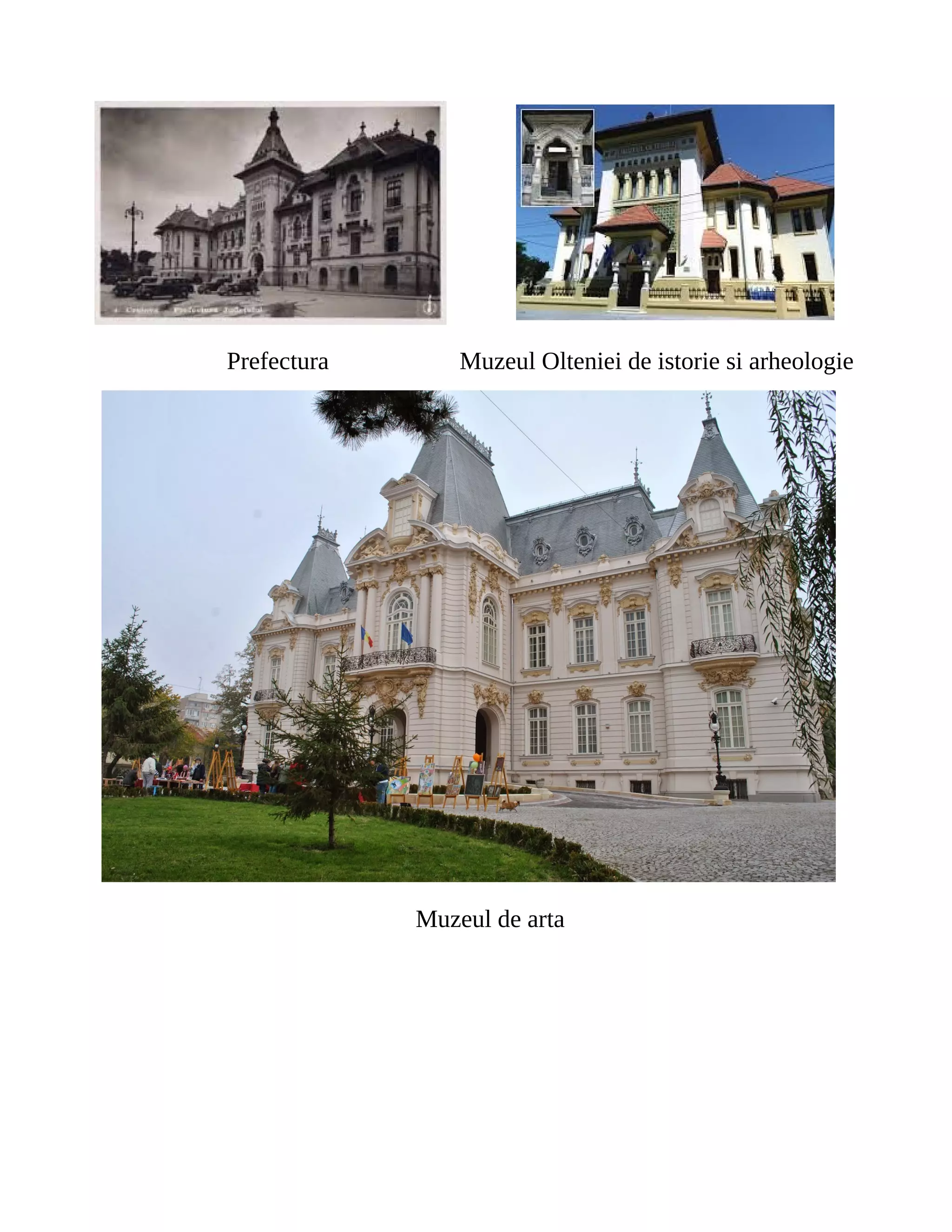 Prefectura Muzeul Olteniei de istorie si arheologie
Muzeul de arta