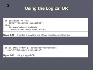 2
    Using the Logical OR
 