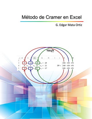 Método de Cramer en Excel
G. Edgar Mata Ortiz
 