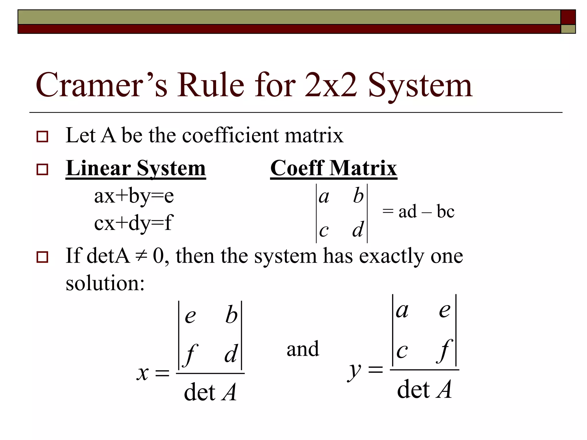 Cramer's Rule.ppt