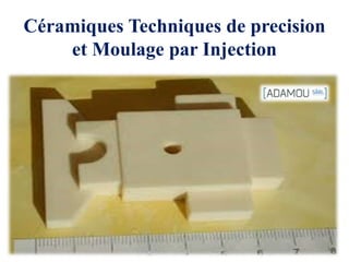 Céramiques Techniques de precision
et Moulage par Injection
 