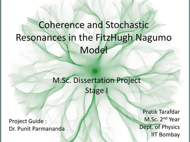 Coherence and Stochastic Resonances in Fitz-Hugh-Nagumo Model | PPT