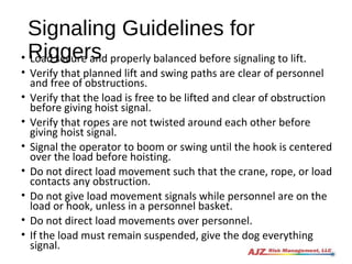 Riggers Signal Code Guide Crane signal-person-training-slides | PPT