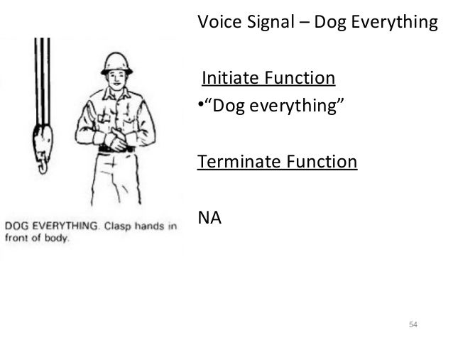 crane signal person training slides rigging signals
