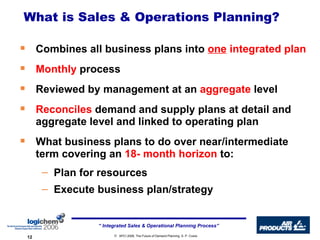 What is Sales & Operations Planning? ,[object Object],[object Object],[object Object],[object Object],[object Object],[object Object],[object Object]