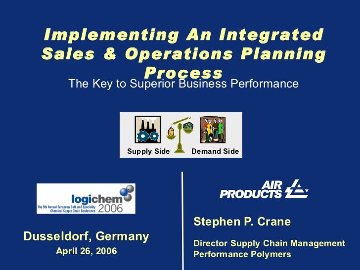 Implementing An Integrated Sales And Operations Planning Process