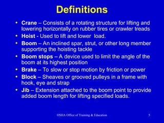 Cranes types and suitability for construction | PPT
