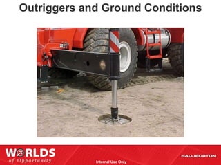 Outriggers and Ground Conditions




             Internal Use Only
 